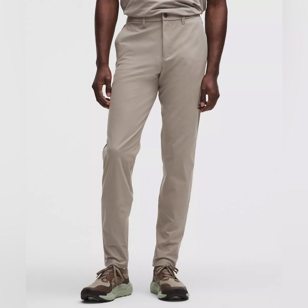 Lululemon men’s ABC Slim-Fit Trouser 34W / 31L” Warpstreme size 34 khaki color